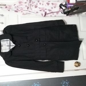 Womens L ROXY button up peacoat/dresscoat